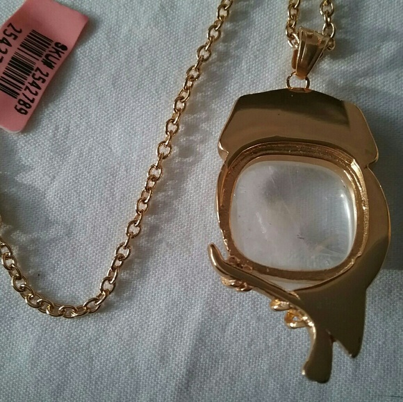 Austrian Crystal  Owl Pendant with Chain - Picture 3 of 4